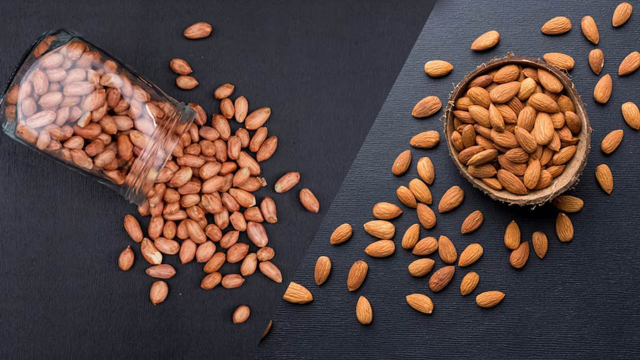 ఒక 100 గ్రాముల పచ్చి వేరుశనగల్లో సుమారుగా 23 గ్రాముల ప్రోటీన్, ఒక్కో ఔన్స్‌కు రెండు గ్రాముల ఫైబర్ ఉంటుంది. దీనితో పాటు బి విటమిన్స్ సమృద్దిగా ఉంటాయి, దీని వలన శరీర బరువు నియంత్రణలో ఉంటుంది. బాదం రెగ్యులర్‌గా తీసుకోవడం వలన రక్తంలో చక్కెర స్థాయిలు నియంత్రణలో ఉంటాయి, కొలెస్ట్రాల్ లెవల్స్ కూడా అదుపులో ఉంటాయి. కొన్ని పరిశోధనల ప్రకారం బాదం వలన చెడు కొలెస్ట్రాల్ తగ్గుతుంది. వీటి వలన కడుపు నిండుగా అనిపిస్తుంది కాబట్టి శరీర బరువును నియంత్రణలో ఉంచుకోవచ్చు.