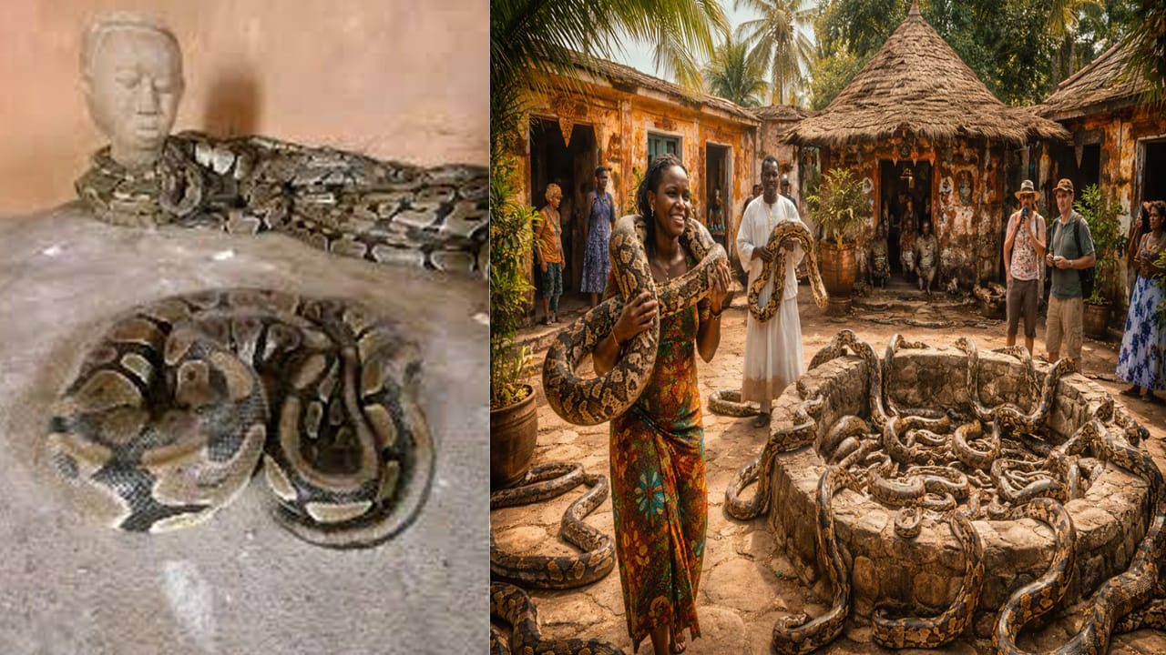 ఈ గుడి చాలా స్పెషల్.. ఎక్కడ చూసిన పాములే.. కొండచిలువలకు VIP ట్రీట్మెంట్.. భక్తితో మొక్కితే