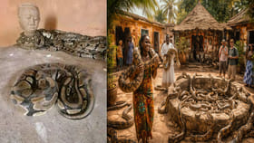 ఈగుడి చాలా స్పెషల్!ఎక్కడ చూసిన పాములే,పైథాన్స్‌కి VIP ట్రీట్మెంట్