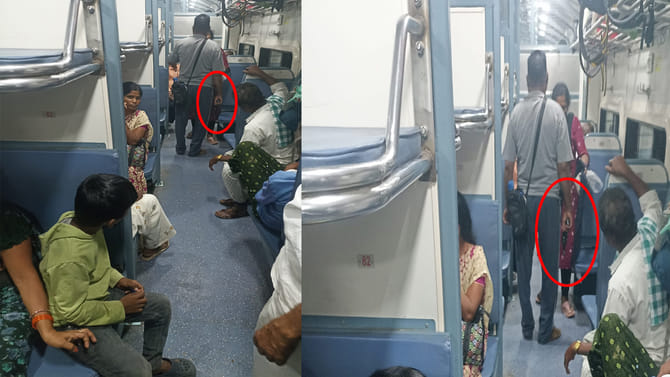 రైలు జనరల్ బోగీలో సీటు కోసం తుపాకీతో బెదిరింపు.. కట్‌చేస్తే