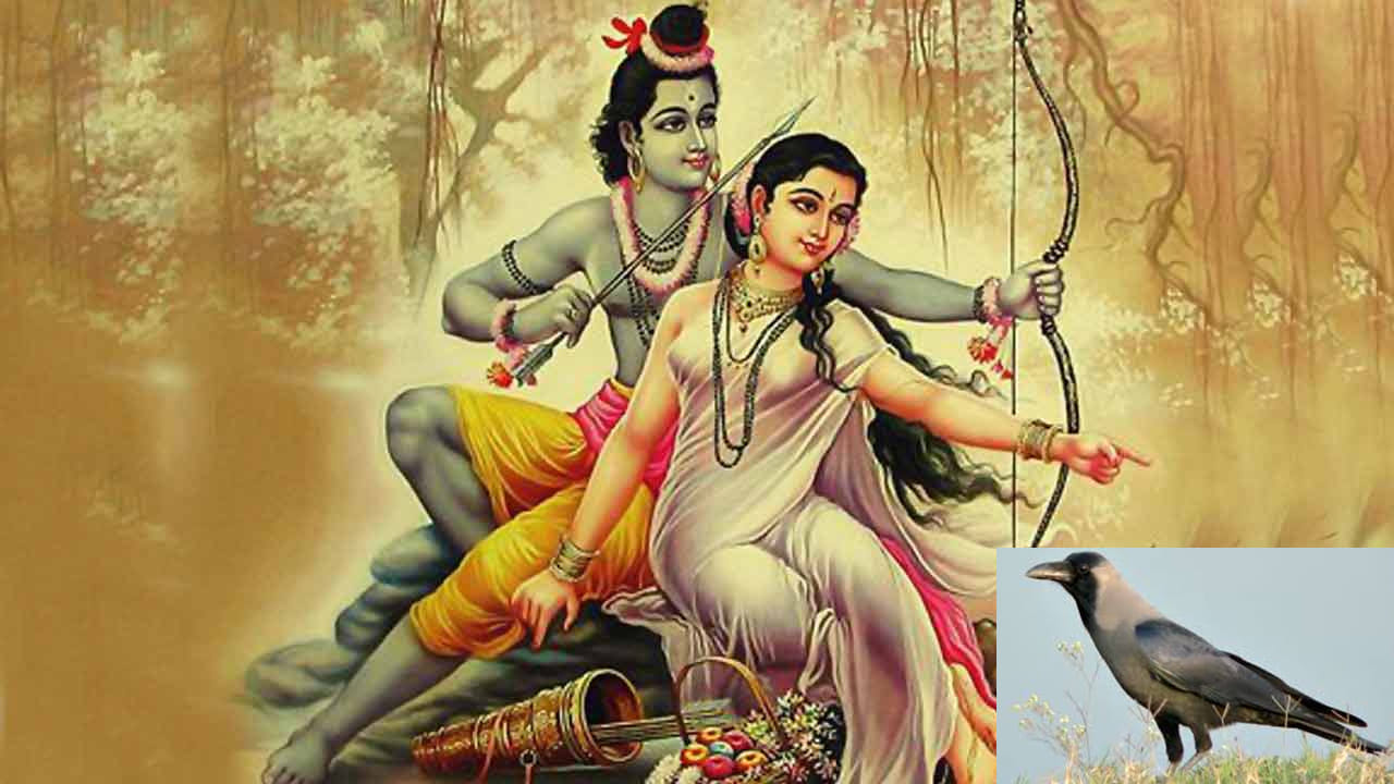 మనకు “పిచ్చుకపై బ్రహ్మాస్త్రం” అనే సామెత తెలిసిందే. కానీ, శ్రీరాముడు ఒక కాకిపై బ్రహ్మాస్త్రం ప్రయోగించిన సంఘటన గురించి చాలా మందికి తెలియదు. ఇది ఆశ్చర్యంగా అనిపించినా, ఈ ఘటన వాల్మీకి రామాయణంలో కనిపిస్తుంది. హిందూ సనాతన ధర్మంలో ప్రతి ఆచారానికి ఒక అర్థం ఉంటుంది. రామాయణం అంటే కేవలం రావణ సంహారం లేదా యుద్ధకాండ మాత్రమే కాదు; అందులో అనేక చిన్న కథలు, సందేశాలు దాగి ఉన్నాయి. అలాంటి ఒక ఆసక్తికరమైన కథే శ్రీరాముడు, సీతాదేవి, ఒక కాకి కథ. ఈ కథ మనకు ఎలాంటి సందేశం ఇస్తుందో ఇప్పుడు తెలుసుకుందాం.  ఈ కథలో కాకులు ఎందుకు ఒక కంటితో చూసినట్టు కనిపిస్తాయి? పితృకార్యాల్లో కాకులకు ఆహారం ఎందుకు పెడతారు? అనే విషయాలు కూడా వివరించబడతాయి.