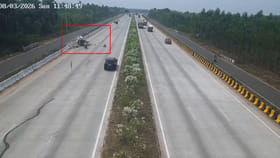 జాతీయ రహదారిపై ఘోర రోడ్డు ప్రమాదం... ప్రమాదం దృశ్యాలు వైరల్