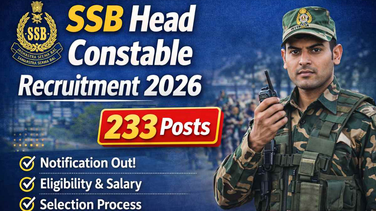 SSB Head Constable Jobs 2026: నెలకు రూ.81,100 జీతంతో సశస్త్ర సీమాబల్లో పోలీస్ హెడ్ కానిస్టేబుల్ ఉద్యోగాలు.. టెన్త్, ఇంటర్ పాసైతే చాలు