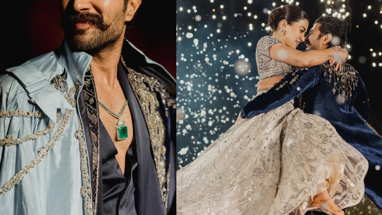 రాయల్ లుక్ లో విరోష్ జంట మెరిసిపోయింది. సంగీత్ లో ఇద్దరు చేసిన క్యూట్ డ్యాన్స్ ఫోటోస్ ఆకట్టుకుంటున్నాయి. అలాగే రష్మిక తన మరిది ఆనంద్ దేవరకొండతో కలిసి స్టెప్పులు వేసింది. ఫస్ట్ ఆనంద్ తో కలిసి స్టేజ్ పైకి వచ్చింది. ఆ తర్వాత ప్రేయసి కోసం విజయ్ స్పెషల్ డ్యాన్స్ పర్ఫార్మెన్స్ చేశారు. 