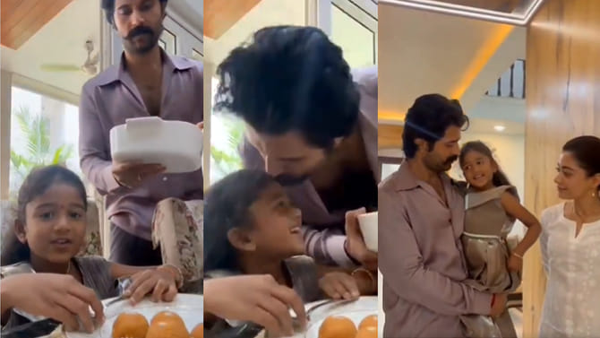 చిన్నపాపను ఇంటికి పిలిచి భోజనం పెట్టిన విరోష్ జంట