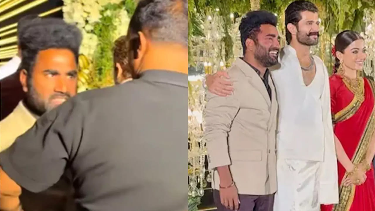 విజయ్-రష్మికల రిసెప్షన్‌లో ఎన్టీఆర్ డూప్‌ను బన్నీ బౌన్సర్లు నెట్టేశారా? వీడియో రిలీజ్ చేసిన ఈశ్వర్