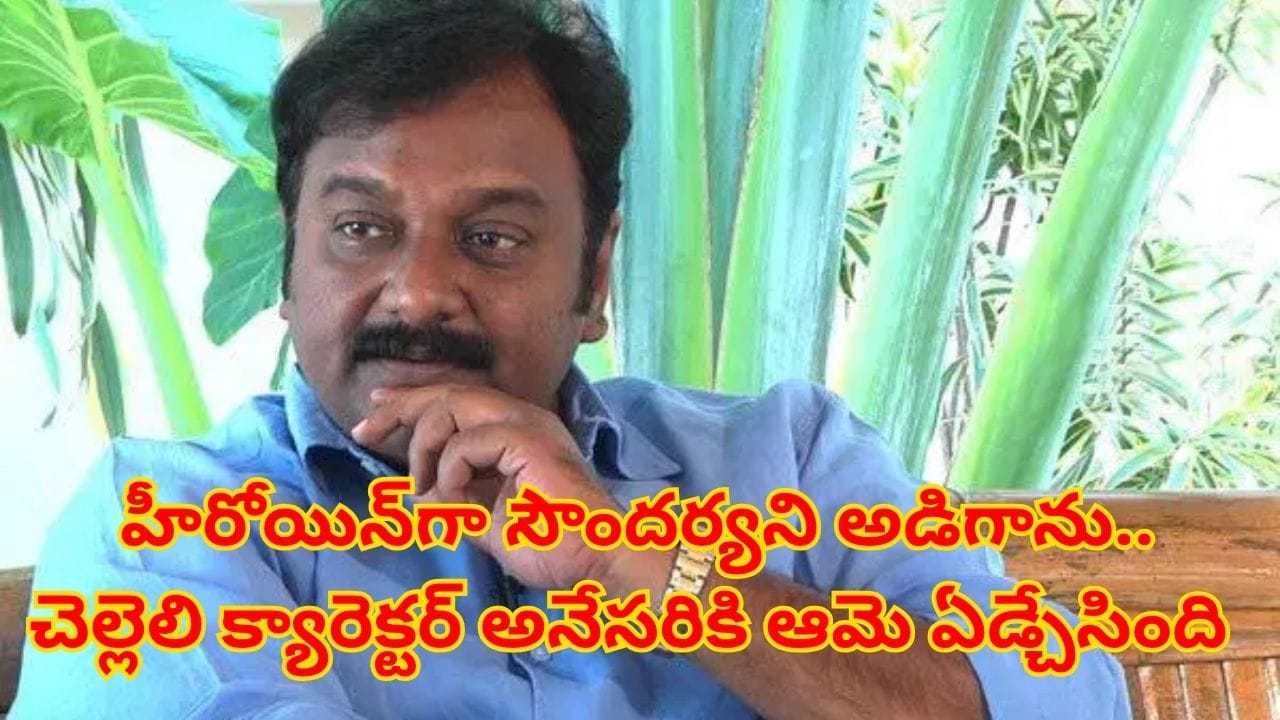 VV Vinayak: హీరోయిన్గా సౌందర్యని అడిగాను.. చెల్లెలి క్యారెక్టర్ అనేసరికి ఆమె ఏడ్చేసింది