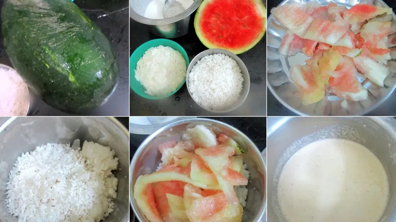 పుచ్చకాయ తొక్కతో దోసె తయారు చేయడానికి కావలసినవి.. పుచ్చకాయ తొక్క నుంచి చివరి ఆకుపచ్చ పొరను తీసివేసి మధ్యలో ఉన్న తెల్లటి పొరను తీసుకోవాలి. నానబెట్టిన బియ్యం ( బియ్యాన్ని సుమారు రెండు గంటలు నానబెట్టుకోవాలి), పచ్చిమిర్చి, అల్లం, కొబ్బరి పొడి, ఒక కప్పు నల్ల మినపప్పు తీసుకోవాలి.