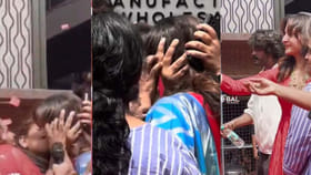 హీరోయిన్‌కు బలవంతంగా ముద్దు పెట్టిన అభిమాని.. వీడియో వైరల్