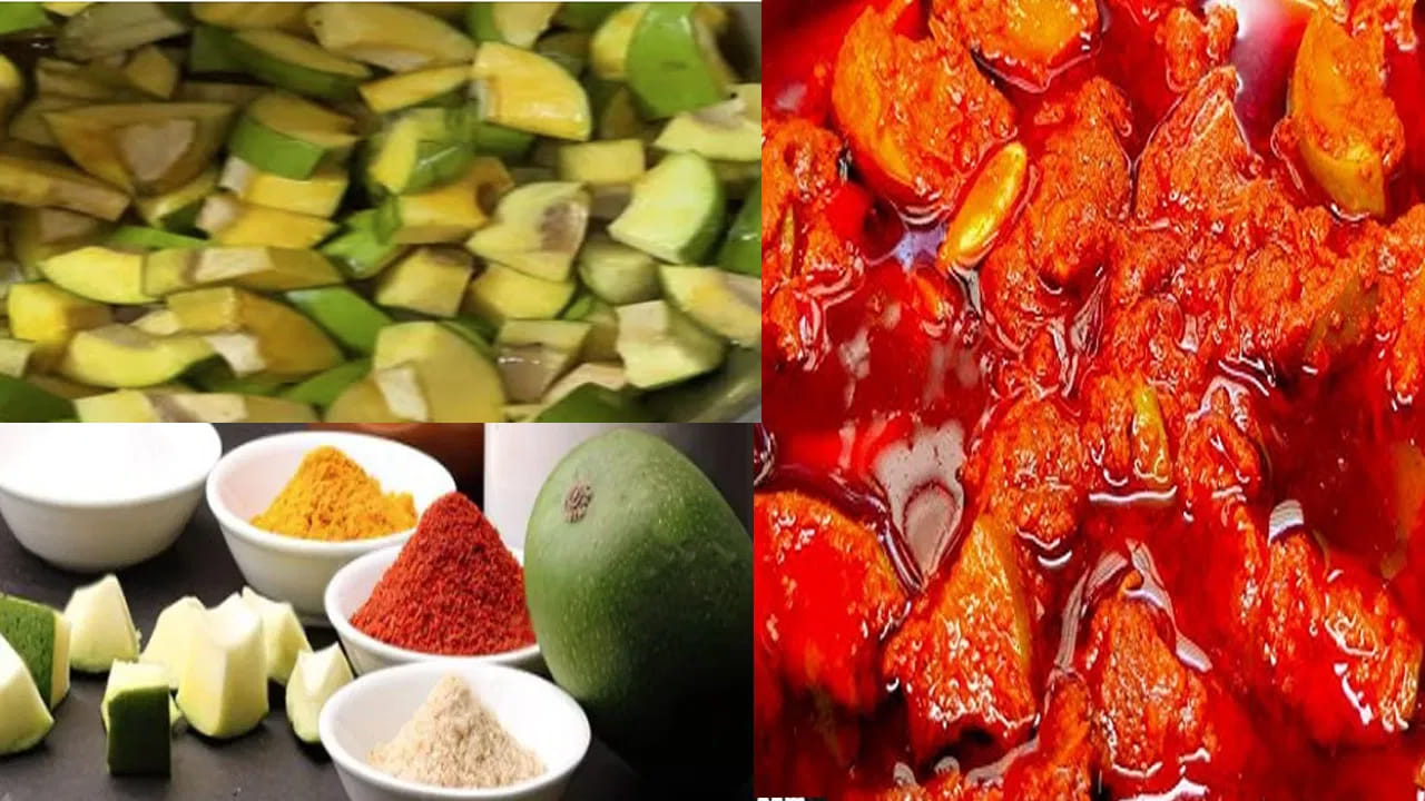 కొద్దీసేపటి తర్వాత ఒక టేబుల్  స్పూన్ ఆవాల పొడి, మూడు కప్పుల కారం, ఒక టేబుల్  స్పూన్ మెంతుల పొడిని కూడా దీనిలో  వేసి మిక్స్ అయ్యేలా బాగా కలపాలి. ఆ తరువాత ఈ మిశ్రమంలో వెల్లుల్లి రెబ్బలు కూడా వేసి వీటిని బాగా వేయించాలి. మీరు కూరగాయల ముక్కలను కలుపుకునేటప్పుడు ముక్కలకు అన్ని సరైన కొలతలతో  పట్టించాలి.      