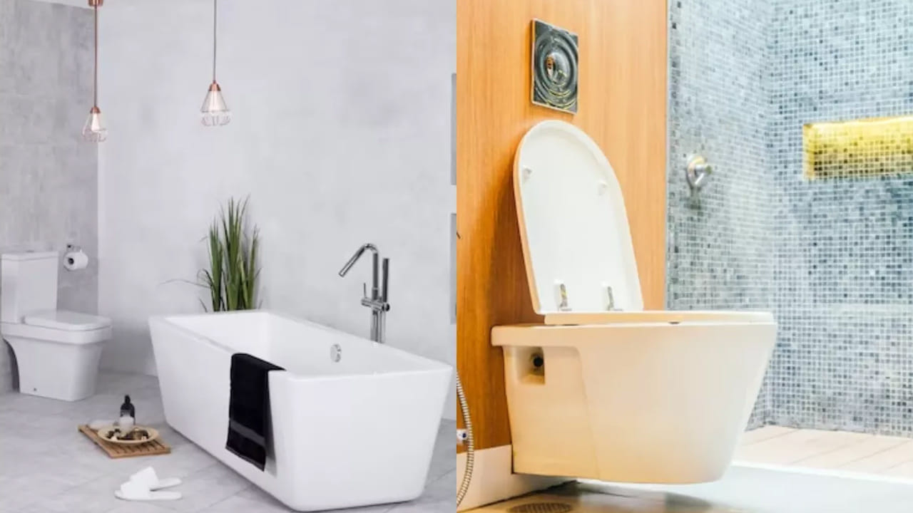 బాత్‌రూమ్ (Bathroom): పేరులోనే ఉన్నట్లుగా బాత్ అంటే స్నానం. ఏ గదిలో అయితే స్నానం చేయడానికి షవర్, బాత్‌టబ్ లేదా బకెట్ వంటి సౌకర్యాలు ఉంటాయో దానిని బాత్‌రూమ్ అంటారు. ఇది సాధారణంగా మన ఇళ్లలో ఉండే వ్యక్తిగత గది. ఇక్కడ స్నానం చేయడంతో పాటు టాయిలెట్ సౌకర్యం కూడా ఉండవచ్చు లేదా విడిగా ఉండవచ్చు.
