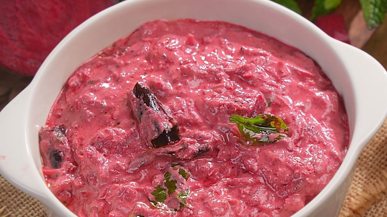 Beet Root Perugu Pachadi 1