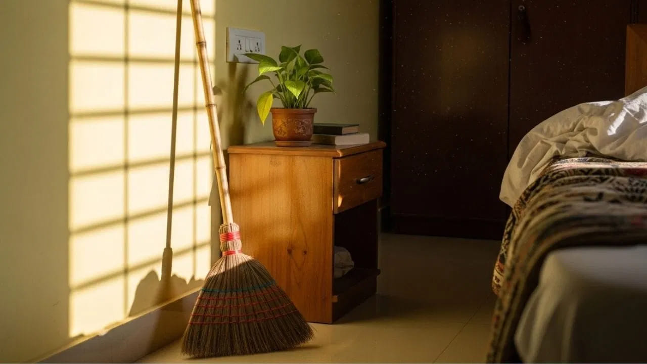 చీపుర్లు గదిలోకి ప్రతికూల శక్తిని తీసుకువస్తాయి. ఇది మీ నిద్రను ప్రభావితం చేస్తుంది. దీనివల్ల మనశ్శాంతి లభించదు. ఉద్యోగంలో లేదా వ్యాపారంలో ఏవైనా సమస్యలను ఎదుర్కొంటున్నట్లయితే దీనికి గల కారణాలలో పడకగదిలోని చీపురు కూడా ఒకటి కావచ్చు.