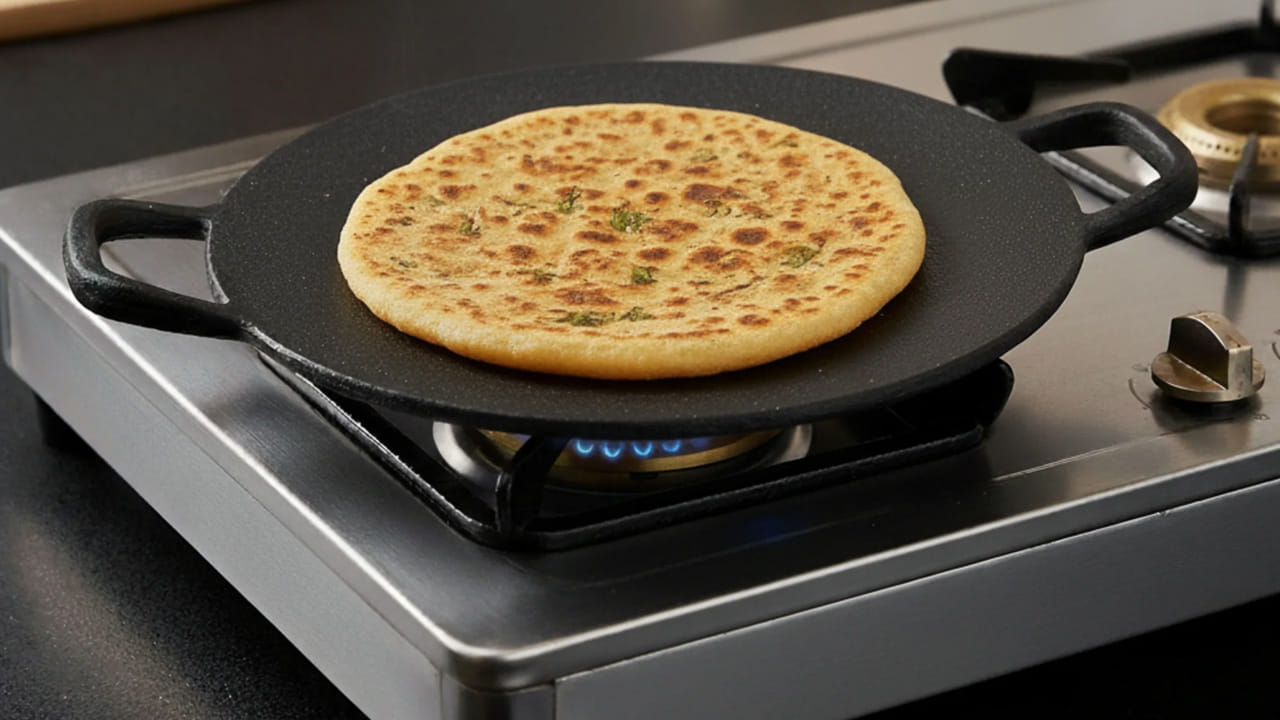  కాస్ట్ ఐరన్ తవా (Cast Iron Tawa): దోశల కోసం ఇదే అత్యంత ఉత్తమమైన ఎంపిక. ఇది వేడిని ఎక్కువసేపు నిలిపి ఉంచుతుంది. సమానంగా పంపిణీ చేస్తుంది. ఐరన్ పెనంపై దోశలు మంచి ఎరుపు రంగులో, క్రిస్పీగా వస్తాయి. దీనిని వాడే కొద్దీ సహజమైన నాన్-స్టిక్ లాగా మారుతుంది.
