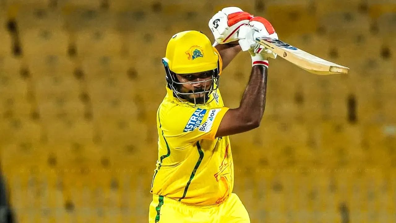 ఈ మ్యాచ్‌లో కూడా, సంజు 7 బంతులు ఎదుర్కొని, గత మ్యాచ్ కంటే ఒక పరుగు ఎక్కువ, అంటే 7 పరుగులు చేసి వికెట్ కీపర్ చేతికి చిక్కాడు. సంజు ఇన్నింగ్స్‌లో కేవలం ఒక బౌండరీ మాత్రమే ఉంది. సంజు త్వరగా ఔటవ్వడం వల్ల, చెన్నై 14 పరుగులకే తన మొదటి వికెట్‌ను కోల్పోయింది.