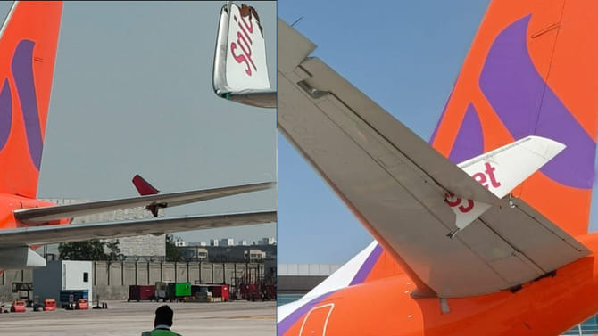 ఎయిర్‌పోర్ట్‌లో రెండు విమానాలు ఢీః.. ప్రయాణికుల పరిస్థితి ఏంటి?