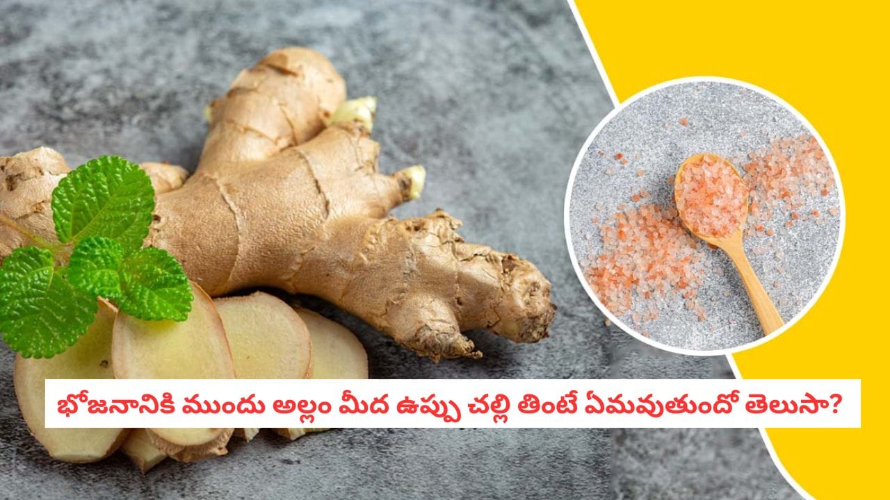 Health Tips: ఎవ్వరూ చెప్పని ట్రిక్.. భోజనానికి ముందు అల్లం మీద ఉప్పు చల్లి తింటే ఏమవుతుందో తెలుసా?