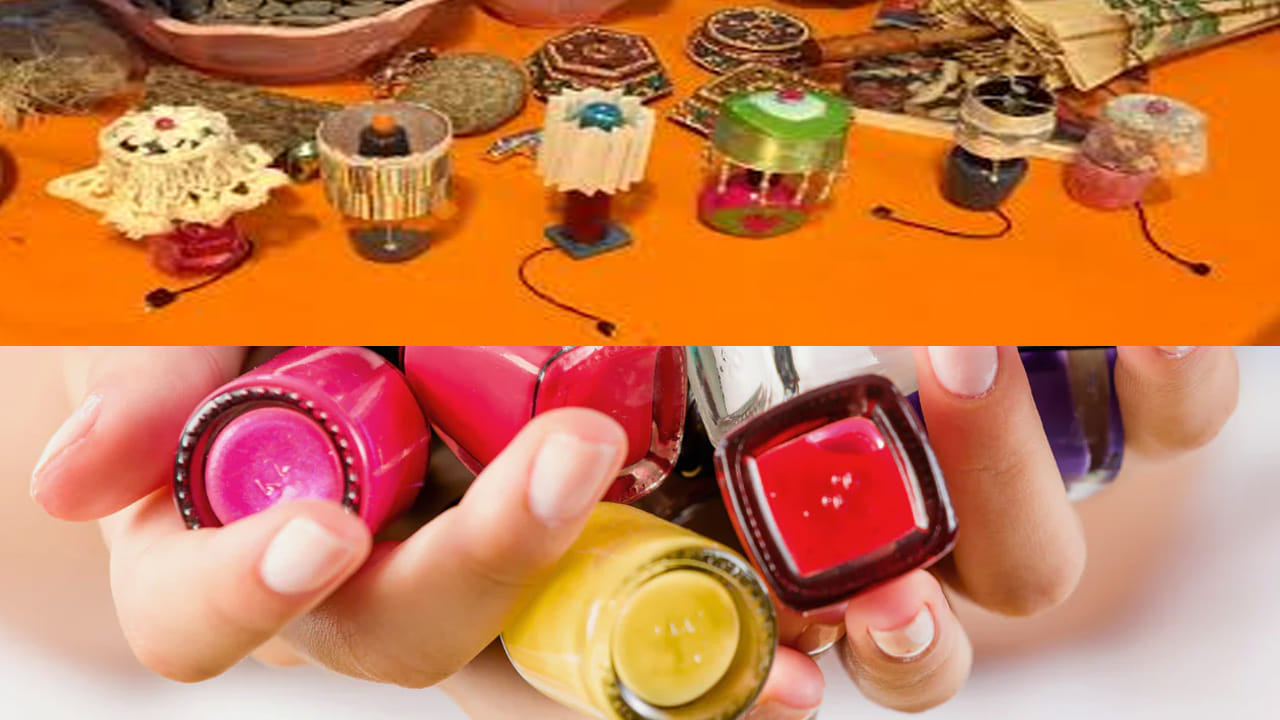 షోపీస్ మేకింగ్: బాటిల్ పైన గ్లిట్టర్ (Glitter) లేదా చిన్న ముత్యాలను అంటించండి. వీటిని గ్రూపుగా (మూడు లేదా ఐదు బాటిల్స్) ఒక ట్రేలో ఉంచితే అది ఒక అందమైన సెంటర్ పీస్ లాగా కనిపిస్తుంది.
