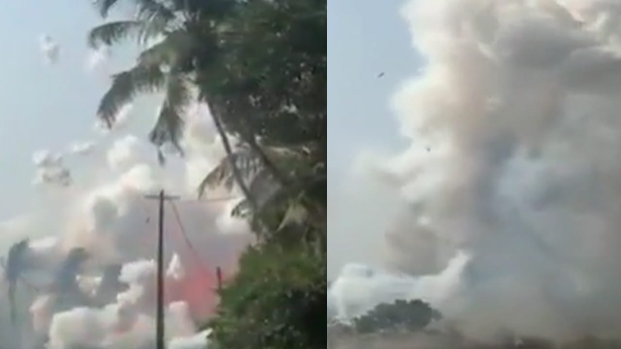 బాణాసంచా తయారీ కేంద్రంలో భారీ పేలుడు.. ఆరుగురు దుర్మరణం.. వీడియో చూస్తే వణకాల్సిందే..