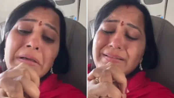 4 గంటల పాటు గాల్లోనే విమానం.. వెక్కి వెక్కి ఏడ్చిన మహిళ.. వీడియో వైరల్