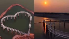 తెలంగాణలో క్రేజీ టూరిస్ట్ స్పాట్. హార్ట్‌ షేప్ గ్లాస్ బ్రిడ్జ్..