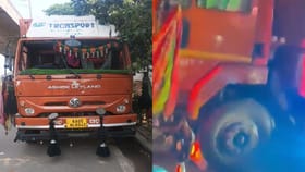 దారుణం.. స్కూటీని ఢీకొట్టి 5కిలో మీటర్లు లాక్కెళ్లిన డీసీఎం