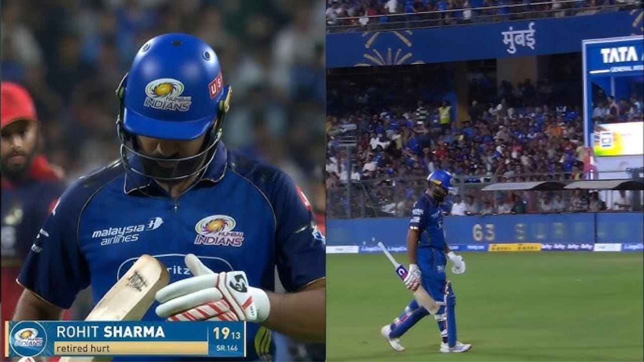 Mi Vs Rcb Ipl 2026 Rohit Sharma Injury