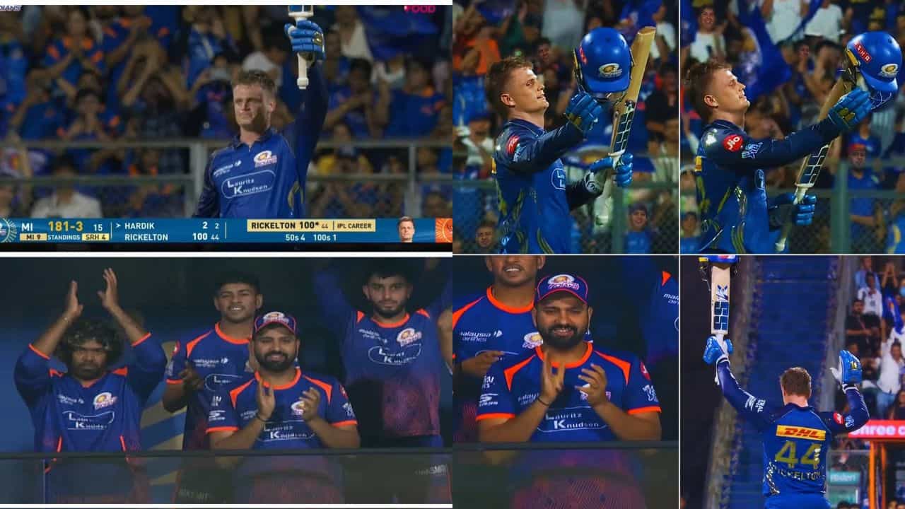 ముంబై జట్టు తరపున తక్కువ బంతుల్లో సెంచరీలు సాధించిన టాప్ 5 వీరుల జాబితాను ఓసారి చూద్దాం.. 1. రియాన్ రికెల్టన్: 44 బంతులు (సన్రైజర్స్ హైదరాబాద్పై, 2026), 2. సనత్ జయసూర్య: 45 బంతులు (చెన్నై సూపర్ కింగ్స్పై, 2008), 3. తిలక్ వర్మ: 45 బంతులు (గుజరాత్ టైటాన్స్పై, 2026), 4. కామెరాన్ గ్రీన్: 47 బంతులు (సన్రైజర్స్ హైదరాబాద్పై, 2023), 5. సూర్యకుమార్ యాదవ్: 49 బంతులు (గుజరాత్ టైటాన్స్పై, 2023).