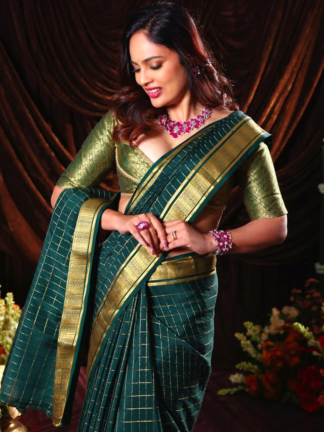 చీరకట్టులో కవ్విస్తున్న నందిత శ్వేత.. కుర్రాళ్లు ఫిదా