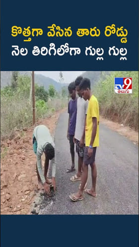 Road Quality: కొత్తగా వేసిన తారు రోడ్డు నెల తిరిగిలోగా ఇలా..