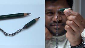 ఇంటర్ లాకింగ్ గొలుసుతో తెలుగు కళాకారుడు సెన్సేషన్!