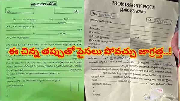Promissory Note: అప్పు ఇస్తున్నారా.? ప్రామిసరీ నోటు మీద ఇది లేకపోతే.. చిత్తు కాగితంతో సమానం..