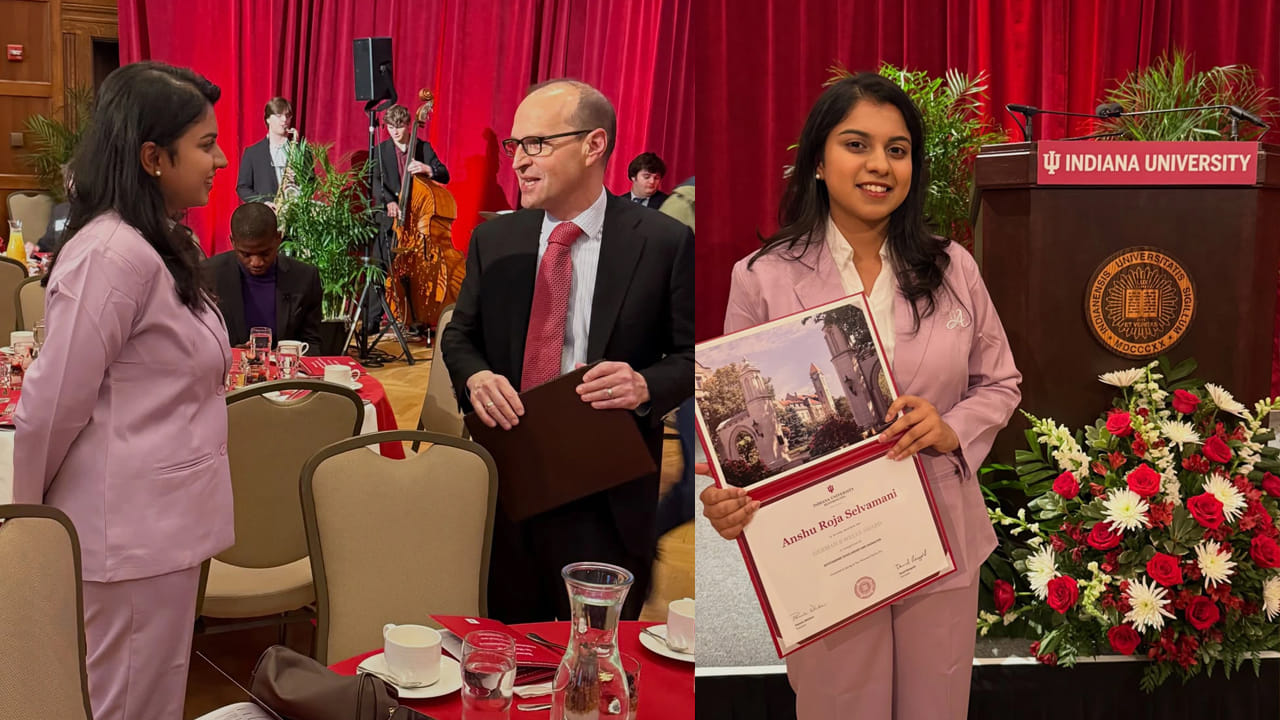  ఈ క్రమంలోనే ప్రతిష్ఠాత్మక హెర్మన్ బి వెల్స్ అవార్డుకు ఎంపికైంది అన్షు. ఈ అవార్డు అందుకున్న వారి పేర్లఇండియానా మెమోరియల్ యూనియన్‌లో శాశ్వతంగా ప్రదర్శించబడుతుంది. యూనివర్సిటీ తరఫున ఏటా ఒక విద్యార్థిని మాత్రమే ఈ అవార్డుకు ఎంపిక చేస్తారు.
