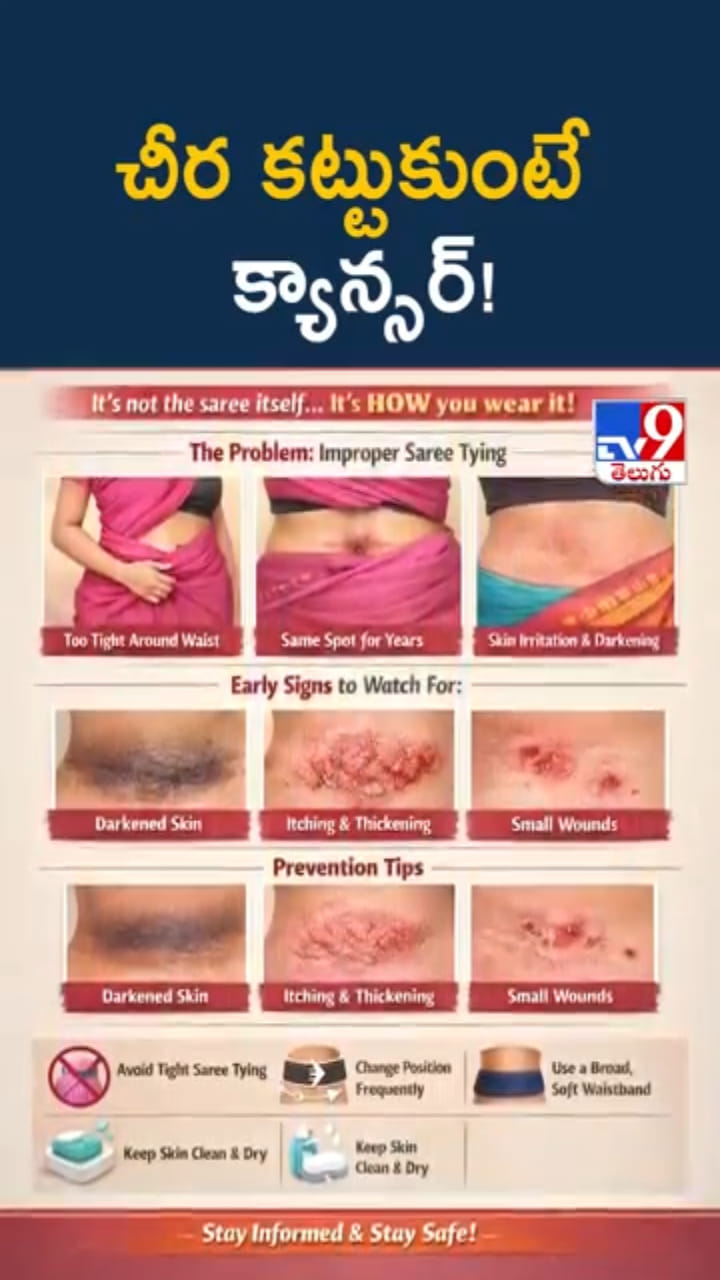ఏంటి..? చీర కట్టుకుంటే క్యాన్సర్ వస్తుందా..?