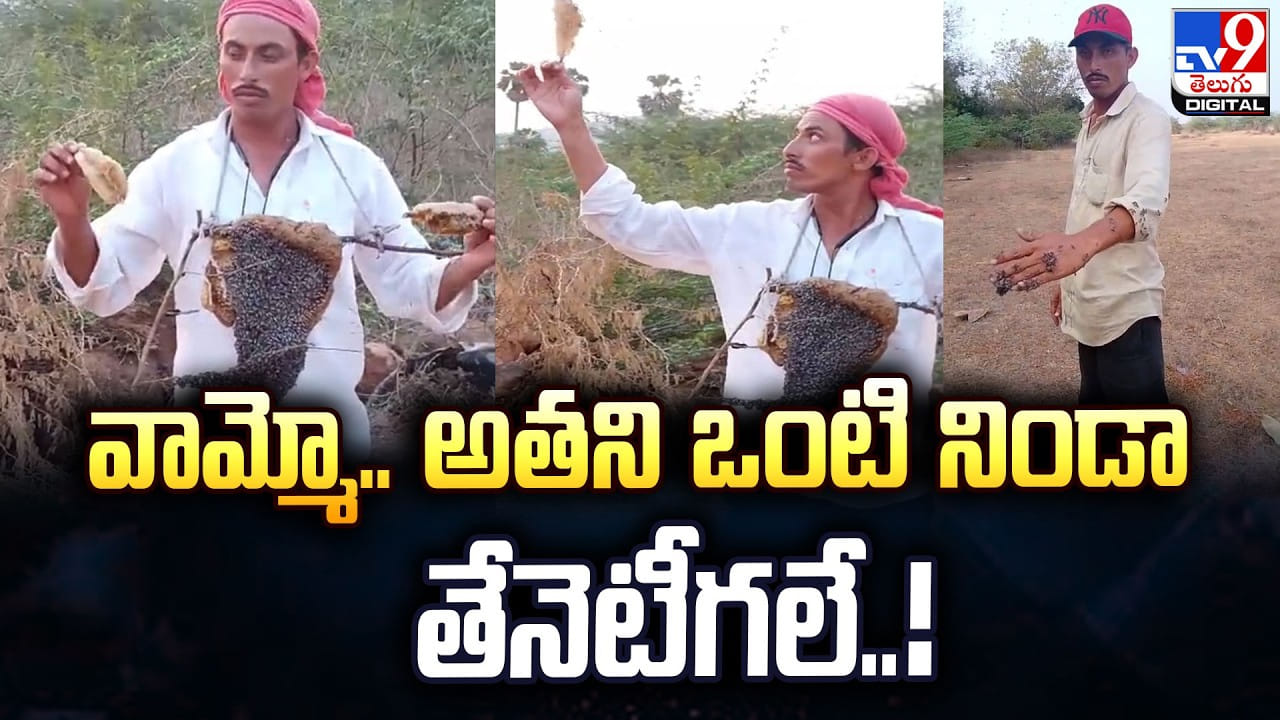 వామ్మో.. అతని ఒంటి నిండా తేనెటీగలే..!