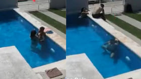 స్విమ్మింగ్ పూల్‌లో ప్రియుడితో ఎంజాయ్..అకస్మాత్తుగా ఎంట్రీ ఇచ్చిన