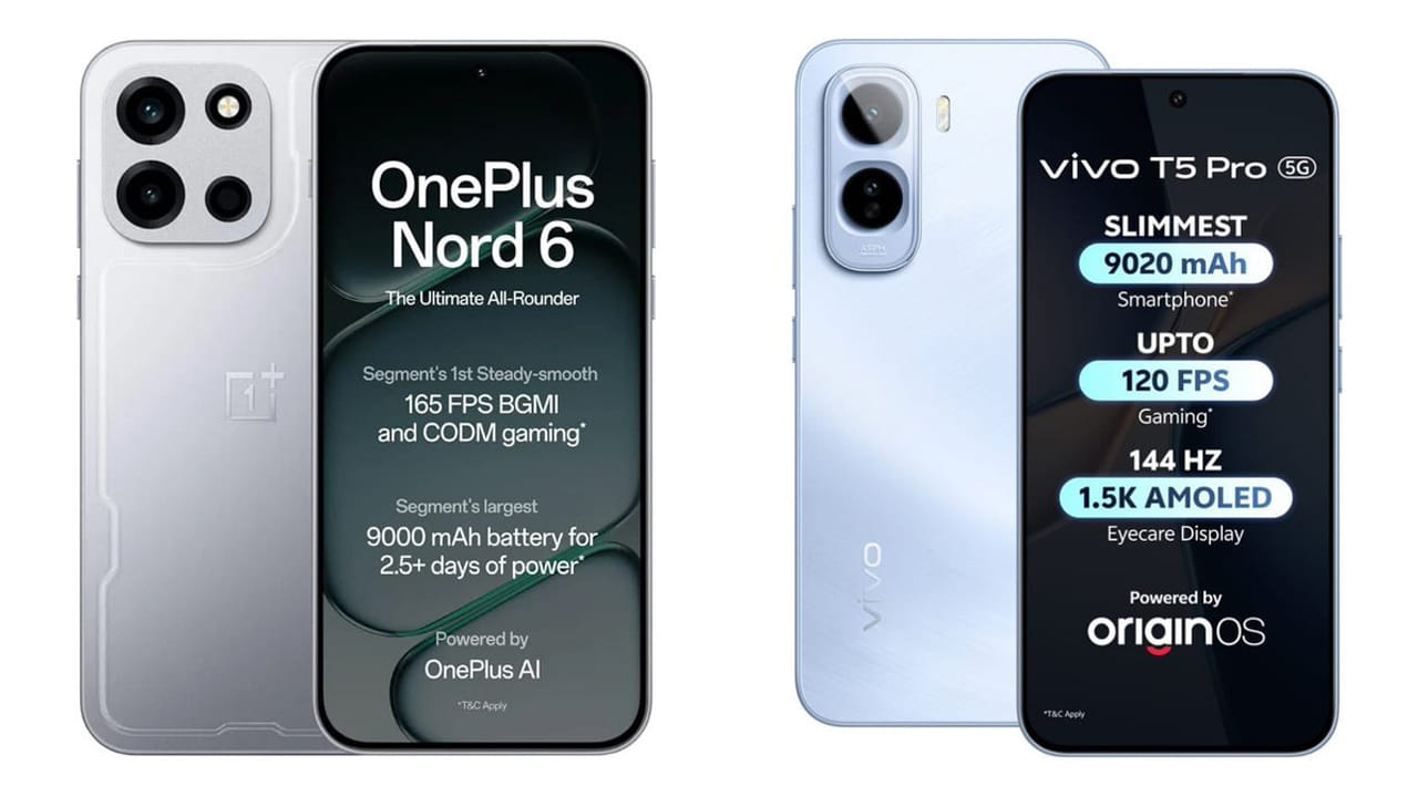 వివో T5 ప్రో vs వన్‌ప్లస్‌ నార్డ్‌ 6.. ఏది కొనాలి? ఎందులో ఎలాంటి ఫీచర్లు ఉన్నాయంటే?