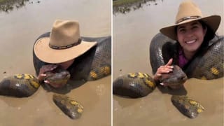 Viral Video: ఓరీ దేవుడో.. తెలియక ఆ నది ఒడ్డుకు వెళ్లారంటే ఖతమే..! అమాంతం దూకేసే అనకొండలు ఉంటాయ్..