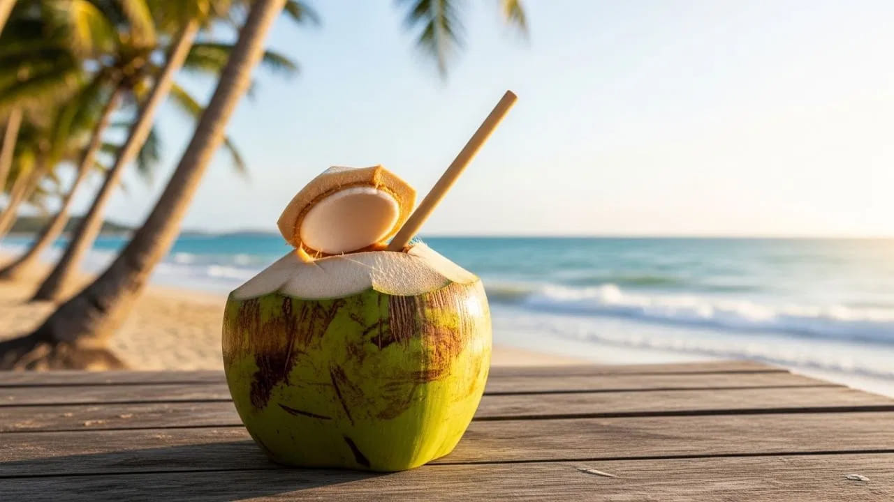సహజమైన మెరుపు: కొబ్బరి నీరు చర్మాన్ని లోపలి నుండి పోషిస్తుంది. ఇందులో ఉండే సైటోకైనిన్లు చర్మ కణాలు త్వరగా వృద్ధాప్య ఛాయల బారిన పడకుండా కాపాడతాయి. ప్రతిరోజూ పరగడుపున కొబ్బరి నీరు తాగడం వల్ల మొటిమల సమస్య తగ్గుతుంది. చర్మానికి సహజమైన గ్లో రావడంతో పాటు యవ్వనంగా కనిపించేలా చేస్తుంది.