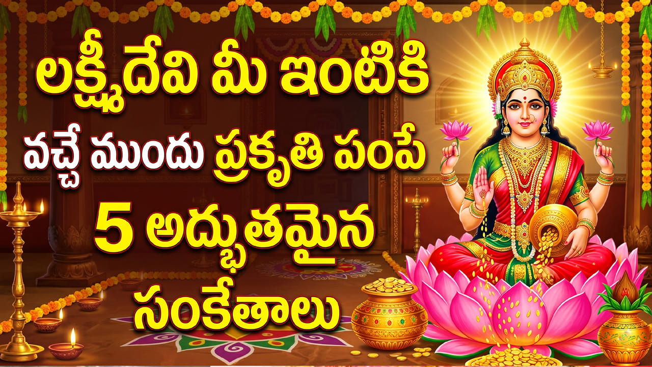 లక్ష్మీదేవి మీ ఇంటికి వచ్చే ముందు ప్రకృతి పంపే 5 అద్భుతమైన సంకేతాలు