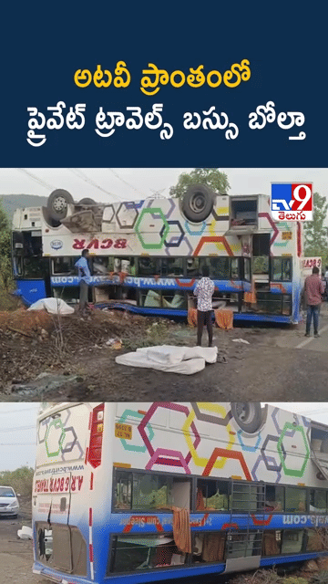 Kadapa: అటవీ ప్రాంతంలో ప్రైవేట్ ట్రావెల్స్ బస్సు బోల్తా