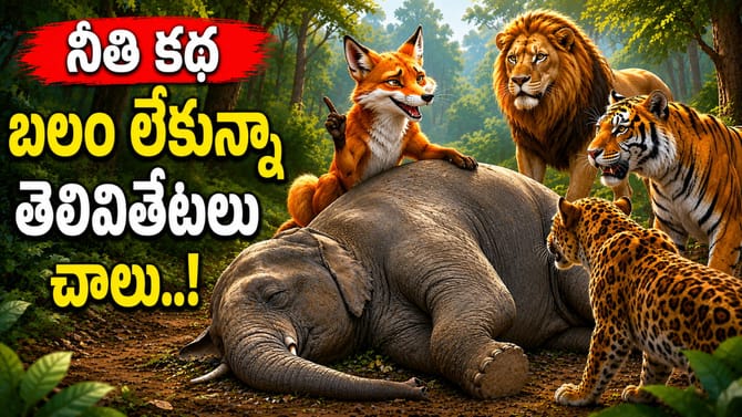 నీతి కథ: బలం లేకపోయినా తెలివితేటలతో విజయం తథ్యం..!