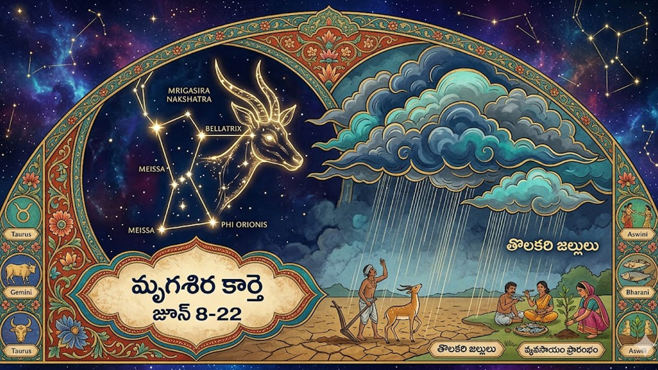 ఇక మృగశిరంకు ఆ పేరు ఎలా వచ్చింది అంటే? దీనిపై రెండు కథనాలు ఉన్నాయి, కొందరు..మనకు 27 నక్షత్రాలు ఉన్నాయి. అయితే చంద్రుడు 14 రోజులు ఒక్కో నక్షత్రం సమీపంలో సంచరిస్తుంటాడు. అయితే చంద్రుడు ఏ నక్షత్రం సమీపంలోకి వస్తాడో, ఆ నక్షత్రం పేరును ఆ కార్తెకు పెడుతారు. అయితే చంద్రుడు మృగశిర నక్షత్రం సమీపంలోకి రావడంతో దానికి మృగశిర కార్తె అంటారని చెబుతుంటారు. అలాగే కొందరు, సూర్యుడు నక్షత్రంలోకి ప్రవేశం ఆధారంగా కార్తెలు నిర్ణయిస్తారని, రోహిణి కార్తెలోకి ప్రవేశించినప్పుడు, రోహిణి కార్తె, మృగశిర నక్షత్రంలోకి ప్రవేశించినప్పుడు మృగశిర కార్తె అంటారని నిపుణులు చెబుతున్నారు. ఇలా అనేక కథలు ఉన్నాయి.