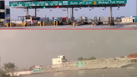 గాలివానకు టోల్‌గేట్ హాంఫట్..