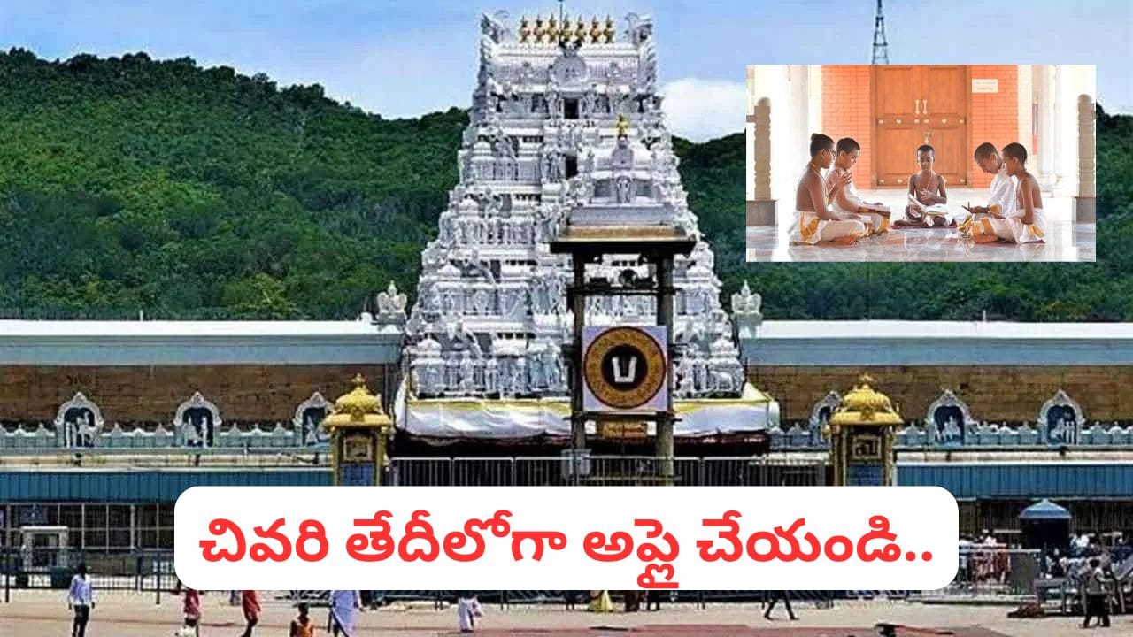 ఉచిత విద్య, వసతి, భోజనం.. వేద విద్యపై ఆసక్తి ఉన్నవారికి గోల్డెన్ ఛాన్స్..! టీటీడీ ప్రవేశాలు ప్రారంభం