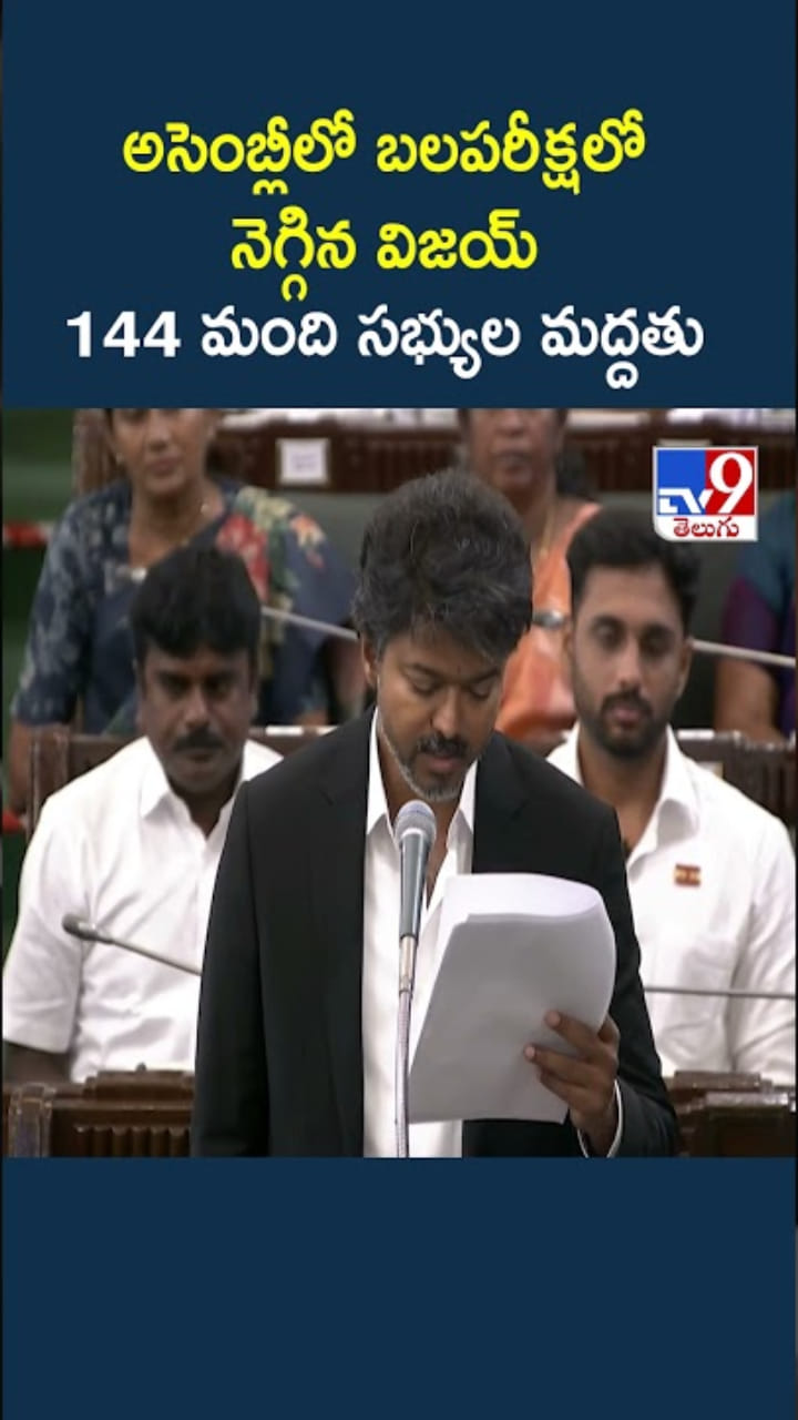 Tamil Nadu: బలపరీక్షలో నెగ్గిన విజయ్.. 144 మంది సభ్యుల మద్ధతు