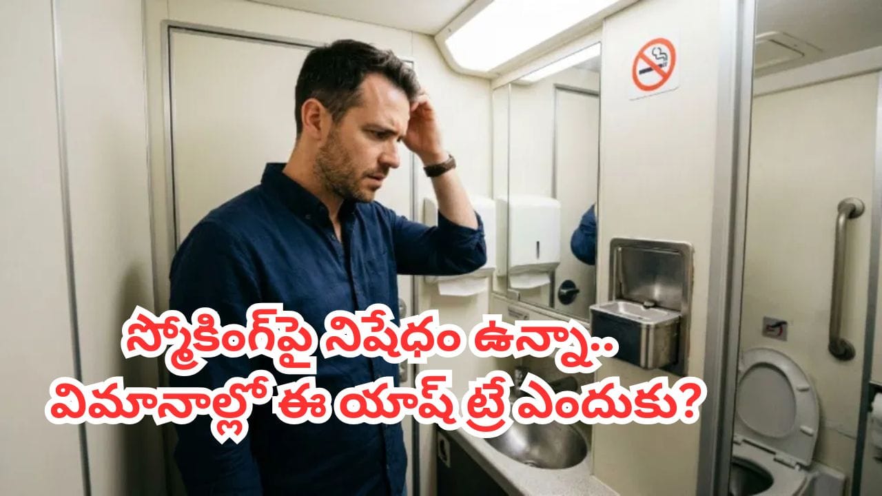 విమానంలో పొగ తాగడం నేరం.. మరి టాయిలెట్‌లో ఆ ‘యాష్ ట్రే’ ఎందుకు పెడతారు.. అసలు సీక్రెట్ ఇదే?