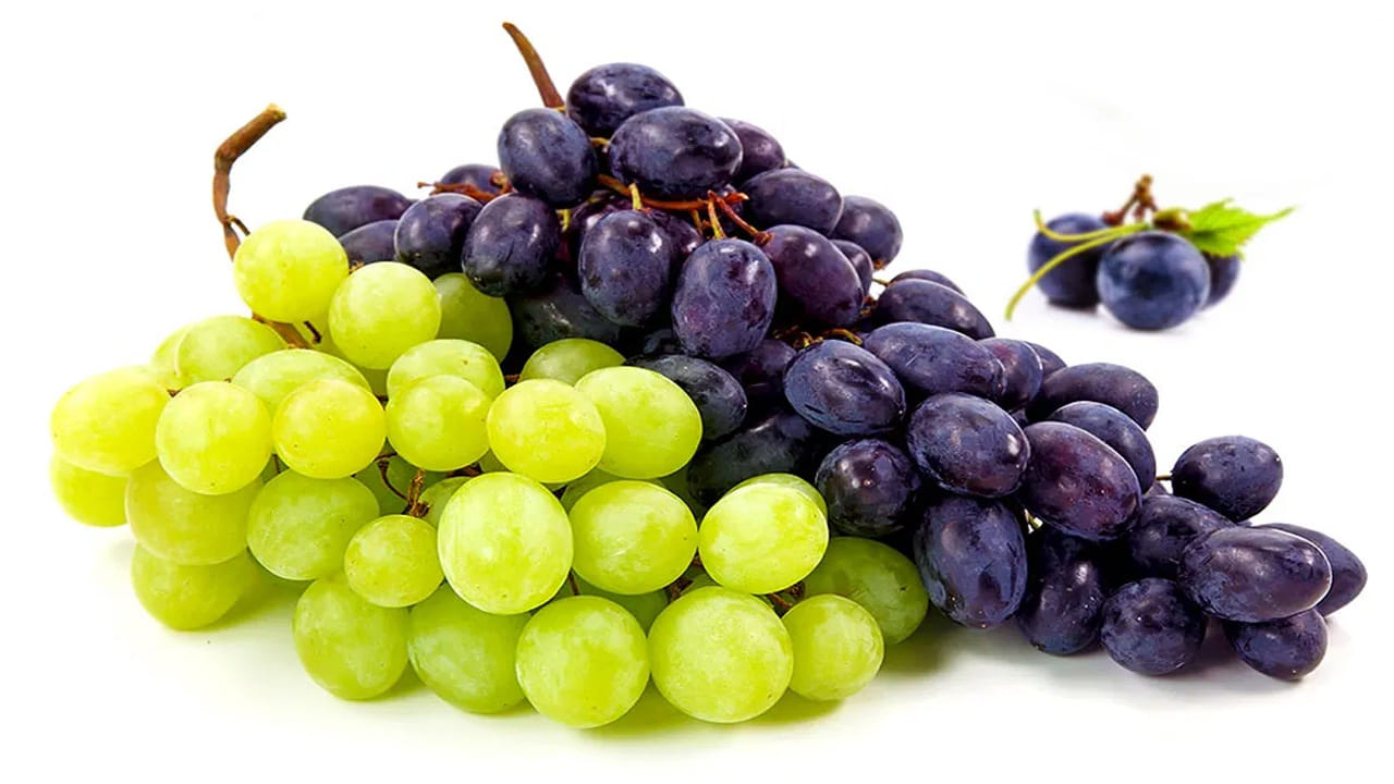 పచ్చ ద్రాక్ష (Green Grapes) ప్రయోజనాలు: పచ్చ ద్రాక్షలో విటమిన్-సి, విటమిన్-కె పుష్కలంగా ఉంటాయి. ఇవి శరీరంలో రోగనిరోధక శక్తిని (Immunity) పెంచడానికి, ఎముకల ఆరోగ్యానికి ఎంతో తోడ్పడతాయి. ఇందులో రెస్వెరాట్రాల్ (Resveratrol) అనే యాంటీఆక్సిడెంట్ ఉన్నప్పటికీ, నల్ల ద్రాక్షతో పోలిస్తే దీని పరిమాణం కొంచెం తక్కువ. పచ్చ ద్రాక్షలో ఉండే పీచుపదార్థం (Fiber) జీర్ణక్రియను మెరుగుపరచడానికి, బరువు నియంత్రణలో ఉంచడానికి సహాయపడుతుంది. ఇవి తినడానికి కాస్త ఎక్కువ పులుపు, తీపి కలయికతో ఎంతో తాజాగా అనిపిస్తాయి.