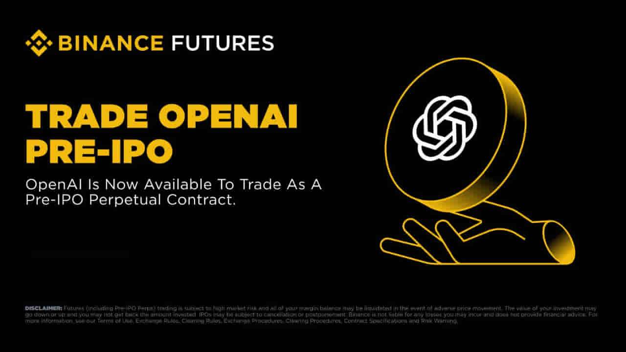 Binance SpaceX-సంబంధిత కాంట్రాక్ట్కు భారీ స్పందన.. Pre-IPO Perpetual విభాగంలో OpenAI