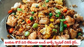 బయట కొనే పని లేకుండా లంచ్ బాక్స్ స్పెషల్ చికెన్ రైస్..